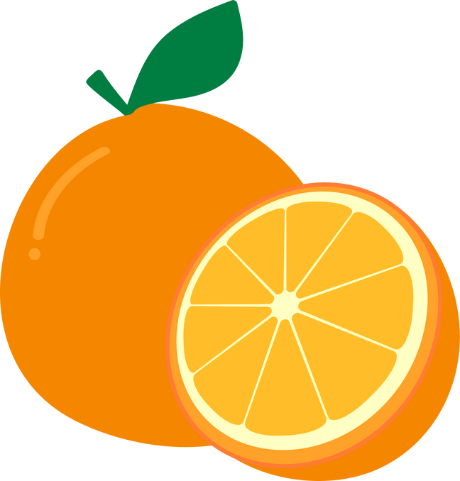 Orange Fruit Illustration